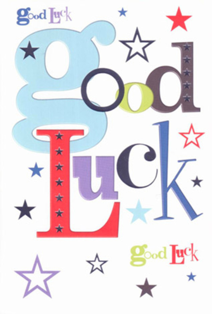 Bursts of spirited energy and heartfelt encouragement leap from this Sipson-inspired good luck card, where every detail has been curated for impact and warmth. Each letter of the phrase rings out in a melody of vibrant hues-cool sky blue, classic black, feisty red, and lush leafy green-each character brushed with a sense of personality and intention. Whimsical stars, crafted in gradient colours from soft indigo through to electric lavender, scatter across the bright white background like confetti tossed in celebration over Harmondsworth Moor. The card feels alive with sentiment, echoing the supportive cheers of neighbours often heard around Sipson's historic streets, especially when someone embarks on a new journey or adventure. The carefully chosen typefaces and the modern layout leave space for every colour to breathe, mimicking the way a freshly arranged bouquet from Florist Sipson allows each stem to shine in the soft morning light. The surface, smooth and satisfyingly weighty, invites touch, making the act of giving this card as meaningful as offering a hand-tied bouquet. It becomes more than a good luck wish-it's a beacon of hope and joy from the heart of Sipson, ready to carry someone bravely forward.